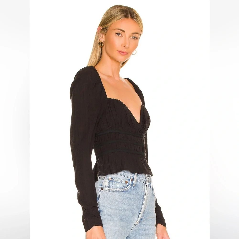 Free People Chloe Top in Black